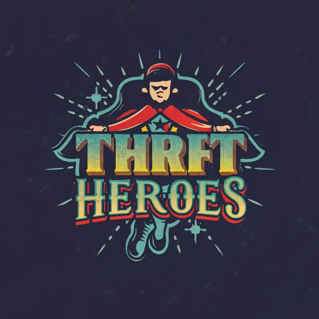 a logo design,with the text 'Thrift Heroes', main symbol:clothes,Moderate, be used in Retail industry, clear background