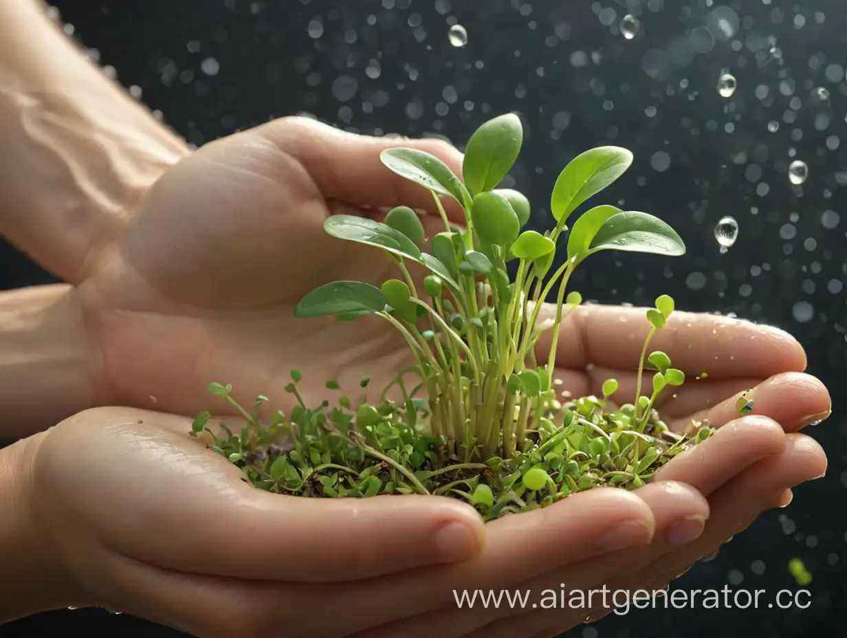 Hands-Holding-Microgreen-Sprouts-with-Glistening-Water-Droplets