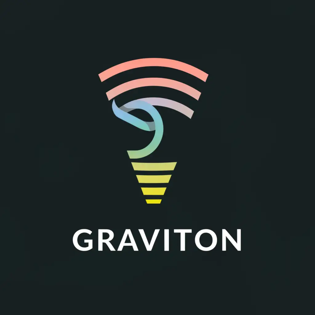 a logo design,with the text "Graviton", main symbol:gravitational field funnel,Moderate,clear background