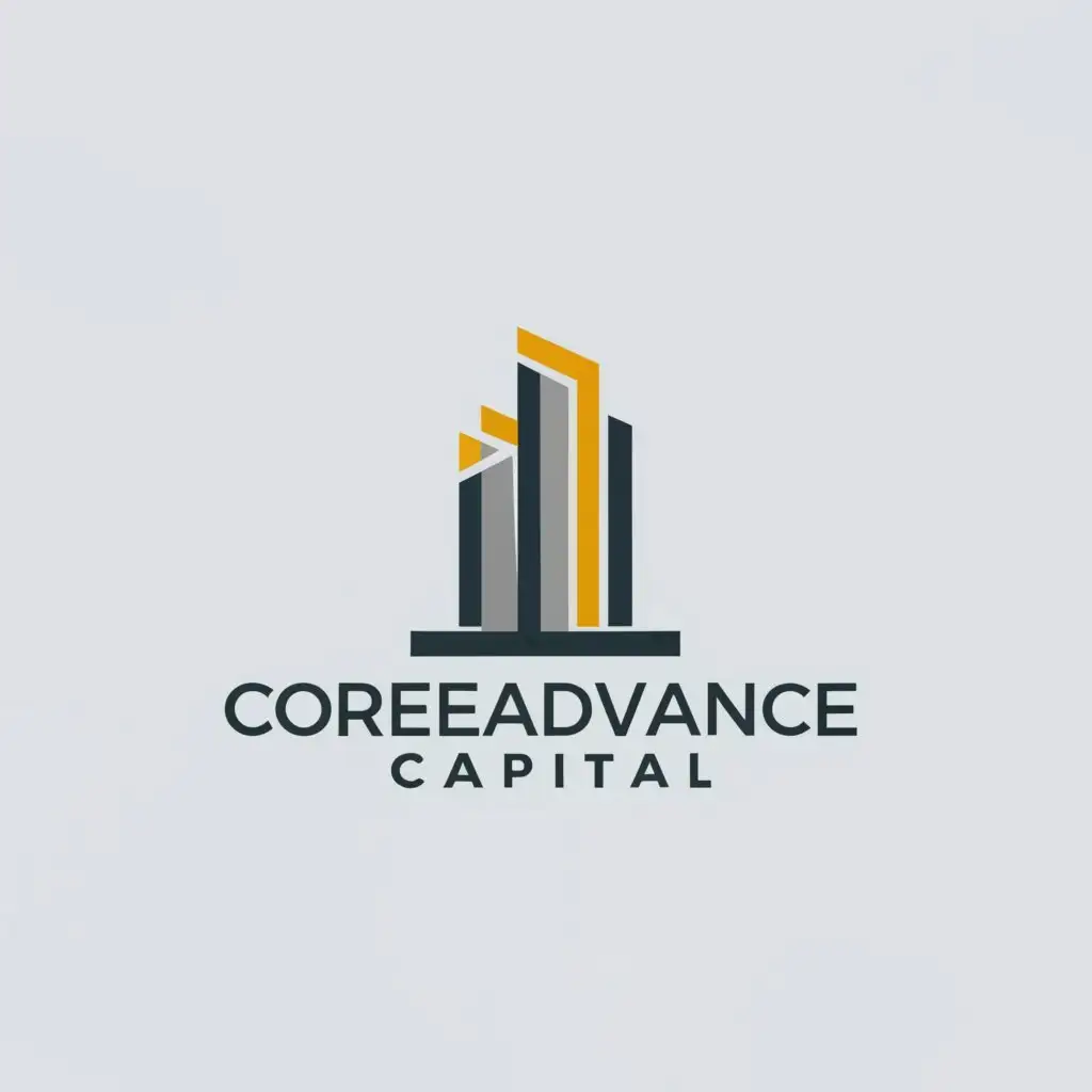 a logo design,with the text " CoreAdvance Capital", main symbol:real estate logo for CoreAdvance Capital ,  I would like the logo to incorporate elements related to financial services. This can include buildings or other symbols that represent the financial sector.,Minimalistic,be used in Real Estate industry,clear background