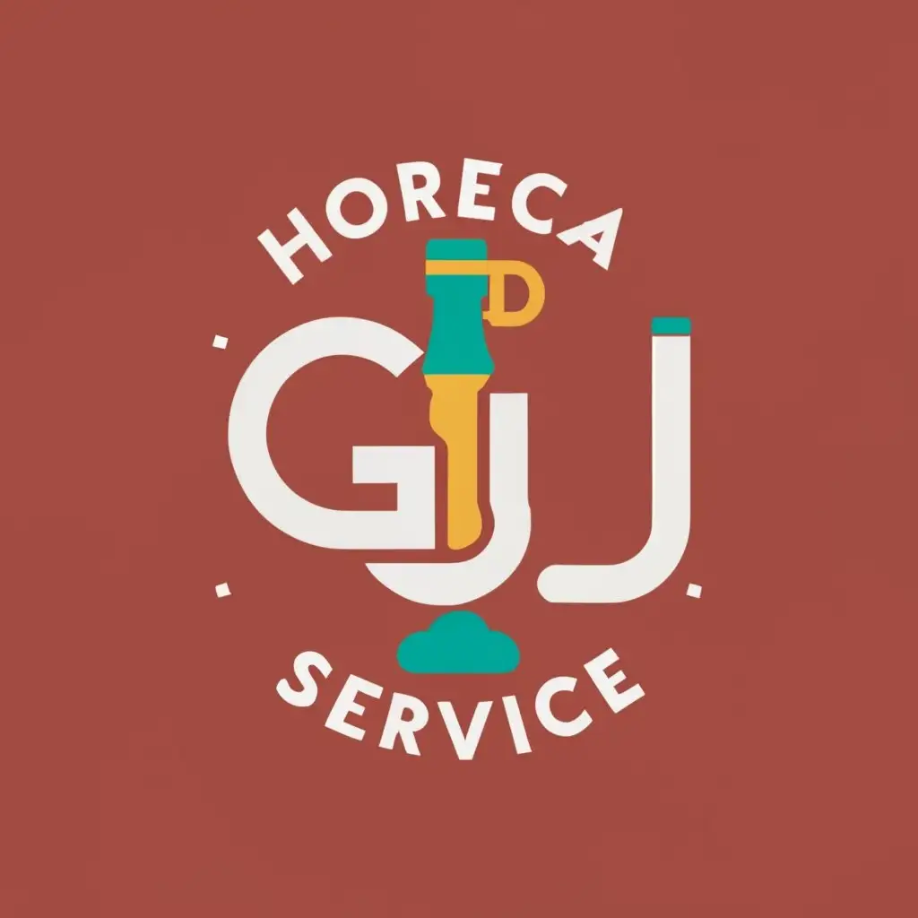 logo, Beer tap, vibrant, minimalistic, professional, with the text "GJ Horeca Service", typography, be used in Restaurant industry, More clear spelling of "Horeca Service"