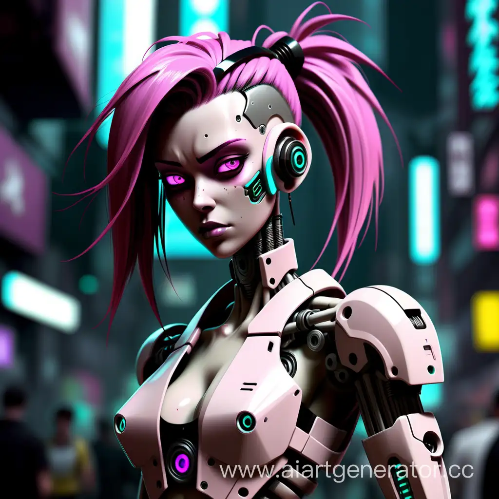 Futuristic-Cyberpunk-Robo-People-in-Neon-Cityscape