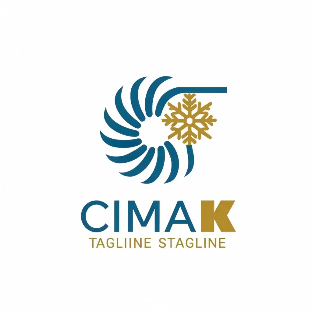 logo, GK, Image of a stylized air vortex in the center of the logo, symbolizing air flow and climate technology. Inscription using a modern font at the bottom of the logo. Additional element in the form of a thermometer or snowflake to emphasize the climate theme., with the text "Gold Climate", typography, be used in Construction industry