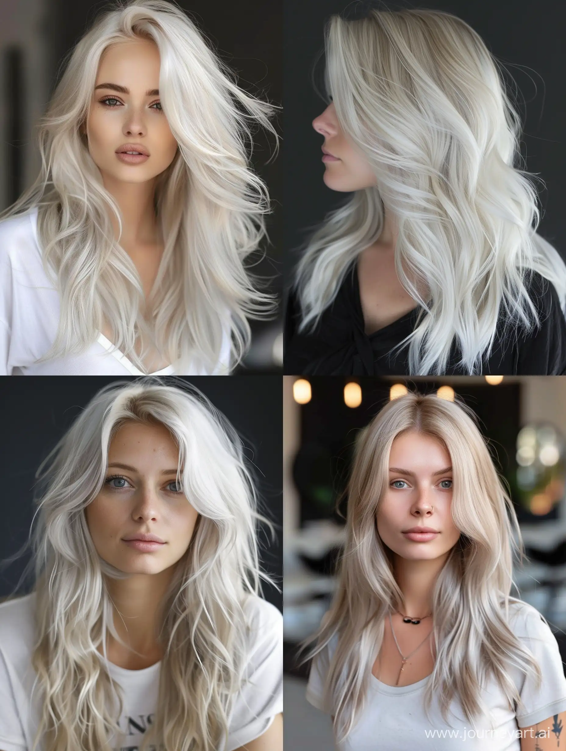 trendy platinum blonde hair for women 2024