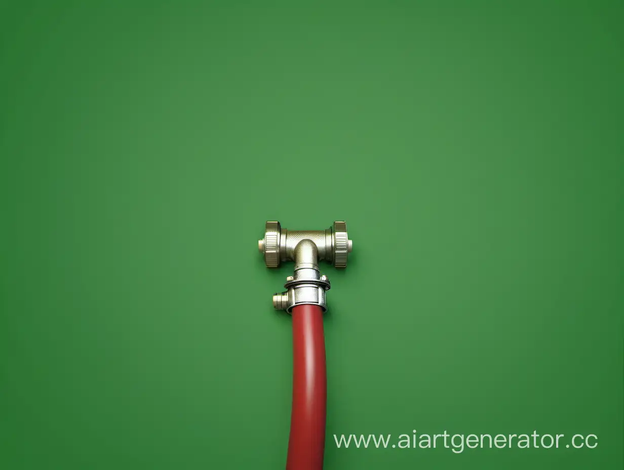 Horizontal-Fire-Hose-on-Chroma-Key-Background