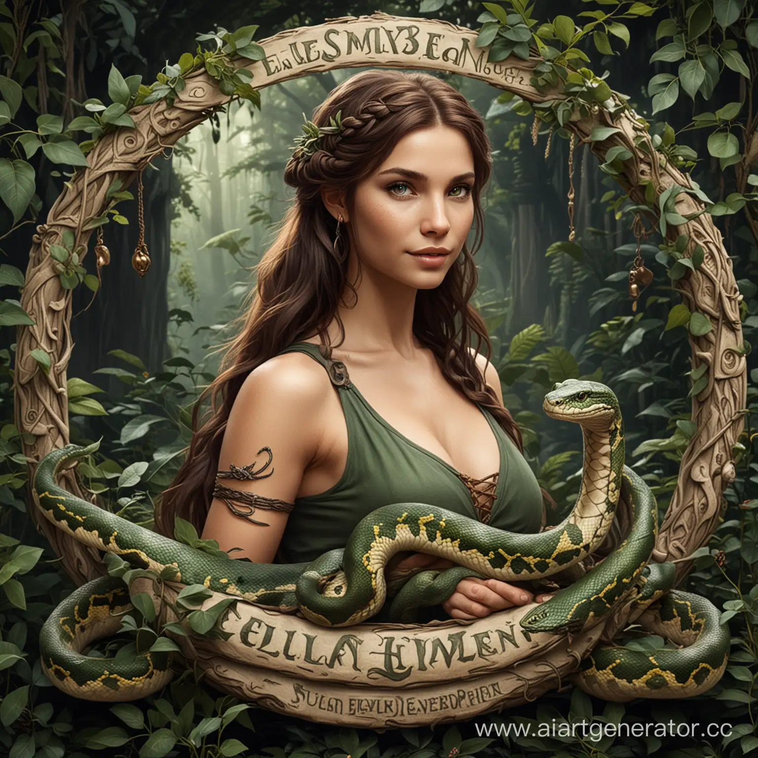 Online-Store-Mascot-SerpentWise-ElselVen-Emblem