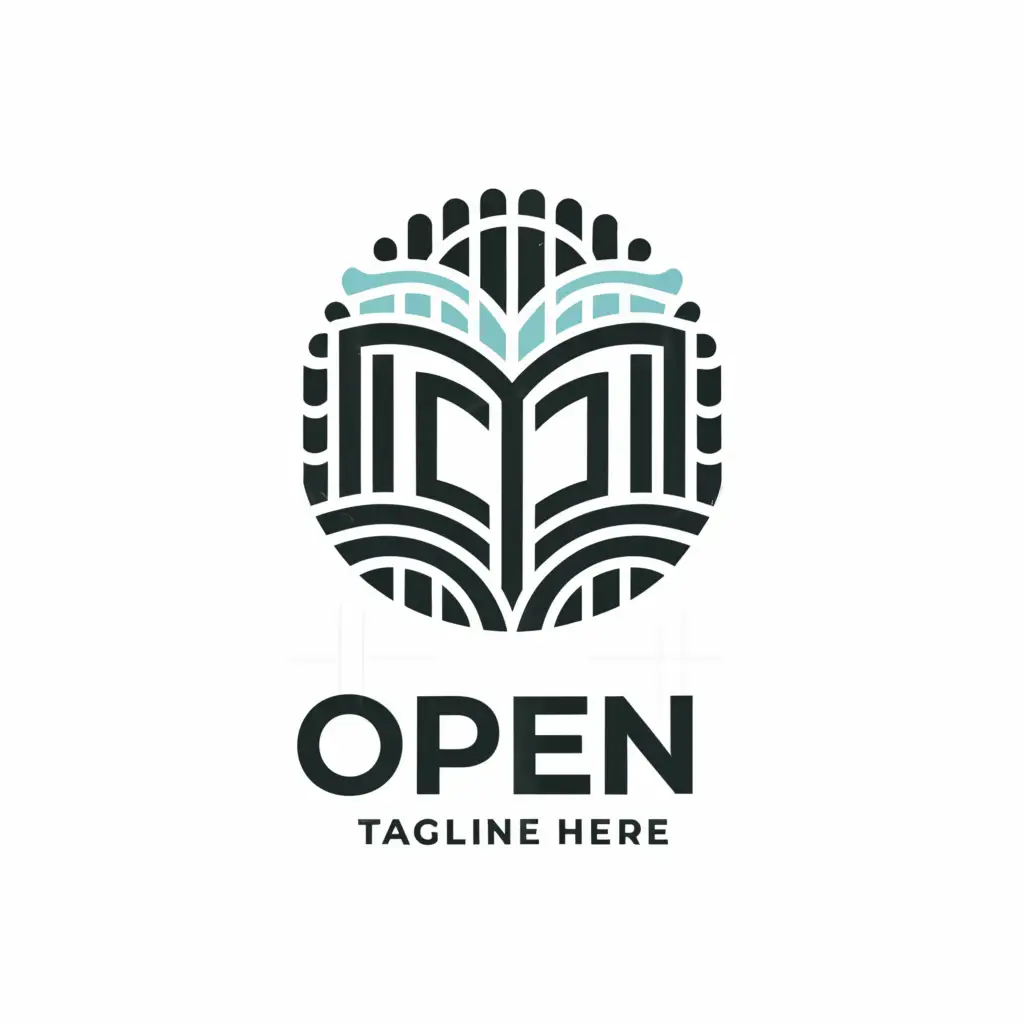 a logo design,with the text "Open", main symbol:Library,Moderate,be used in Religious industry,clear background