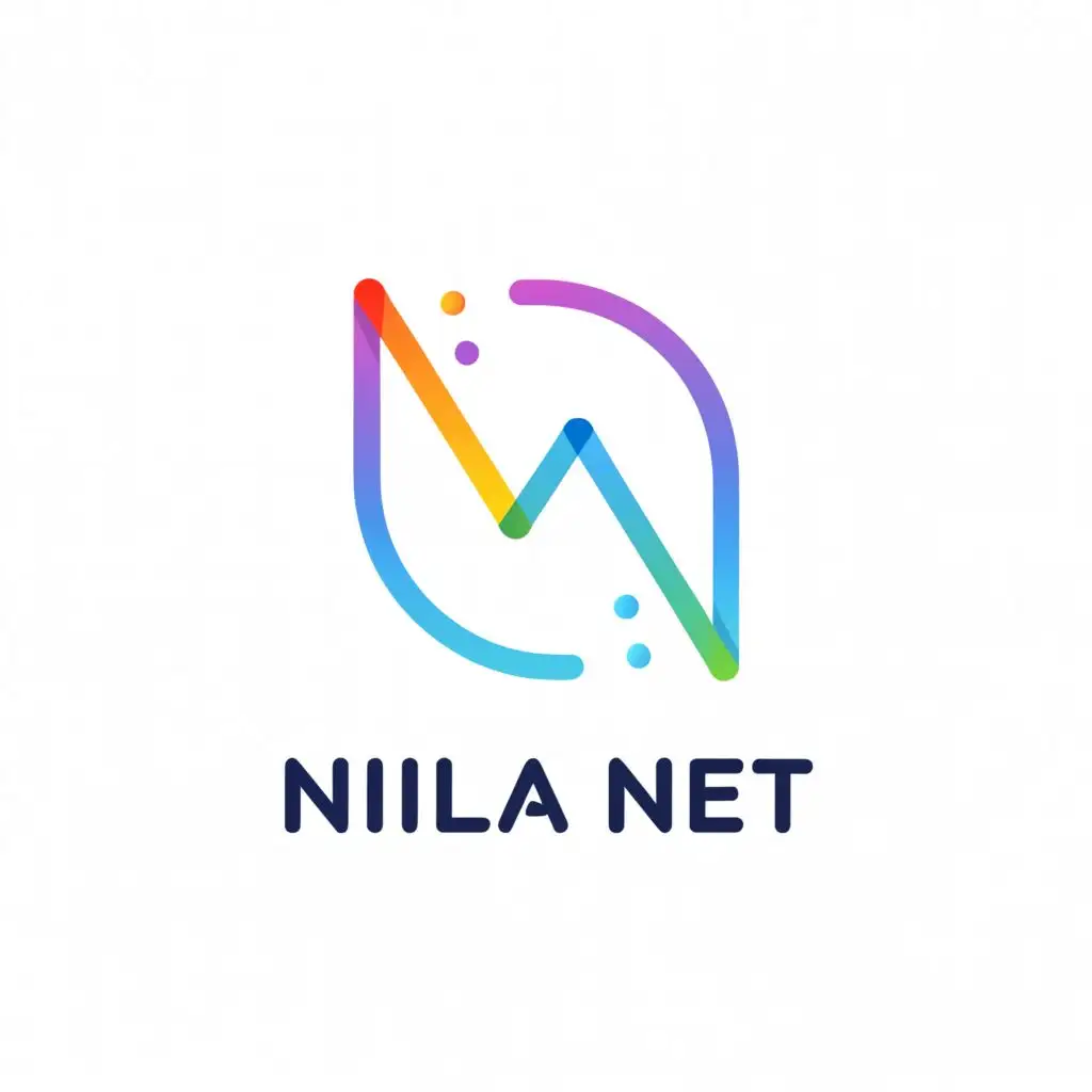 a logo design,with the text "Nila Net", main symbol:N,Moderate,be used in Internet industry,clear background