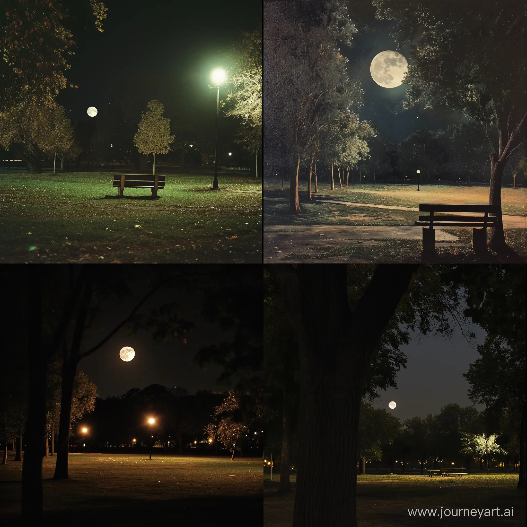 Moon at park night 