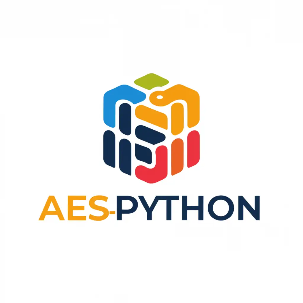 a logo design,with the text "AES-Python", main symbol:blocks,Moderate,be used in Technology industry,clear background