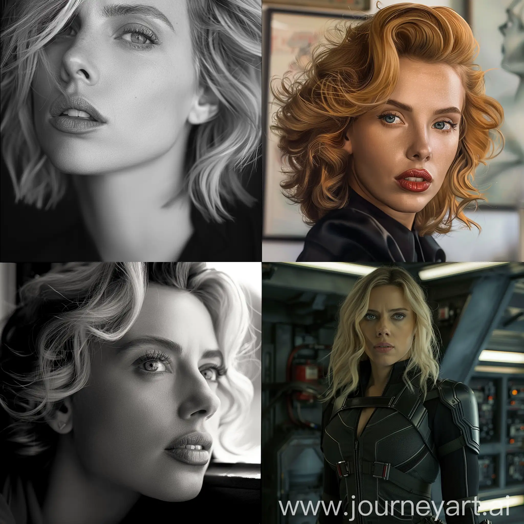 Scarlett-Johansson-Portrait-in-Vibrant-Scarlet-Tones