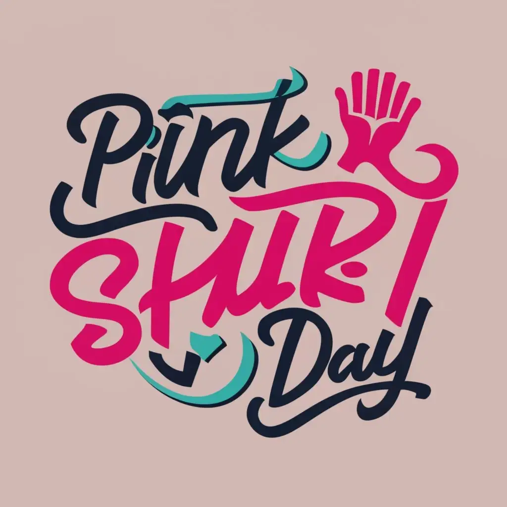 logo, create a logo about pink shirt day (about bully), with the text "pink shirt", typography, be used in Education industry