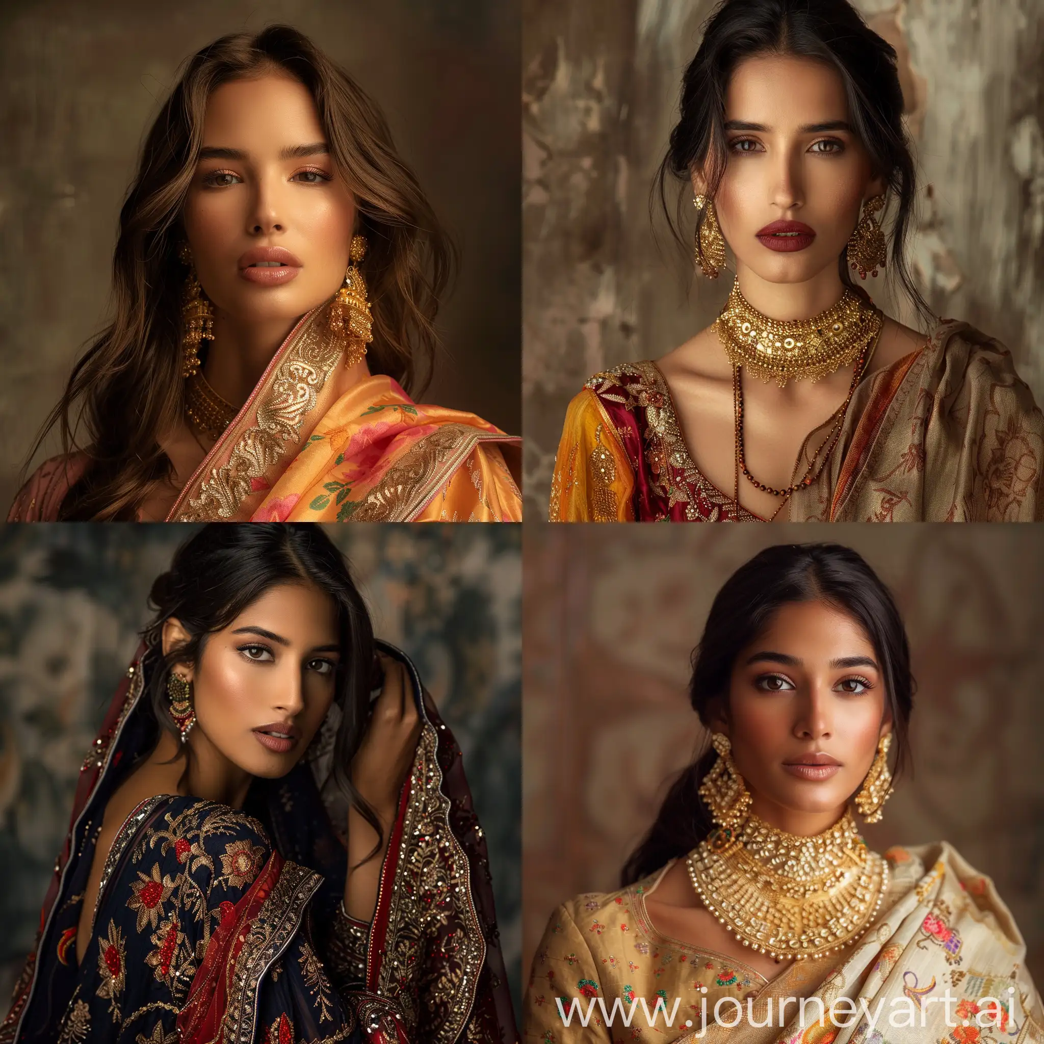 Enchanting-Indian-Fabric-Jewelry-Embracing-Elegance-with-BollywoodInspired-Glamour