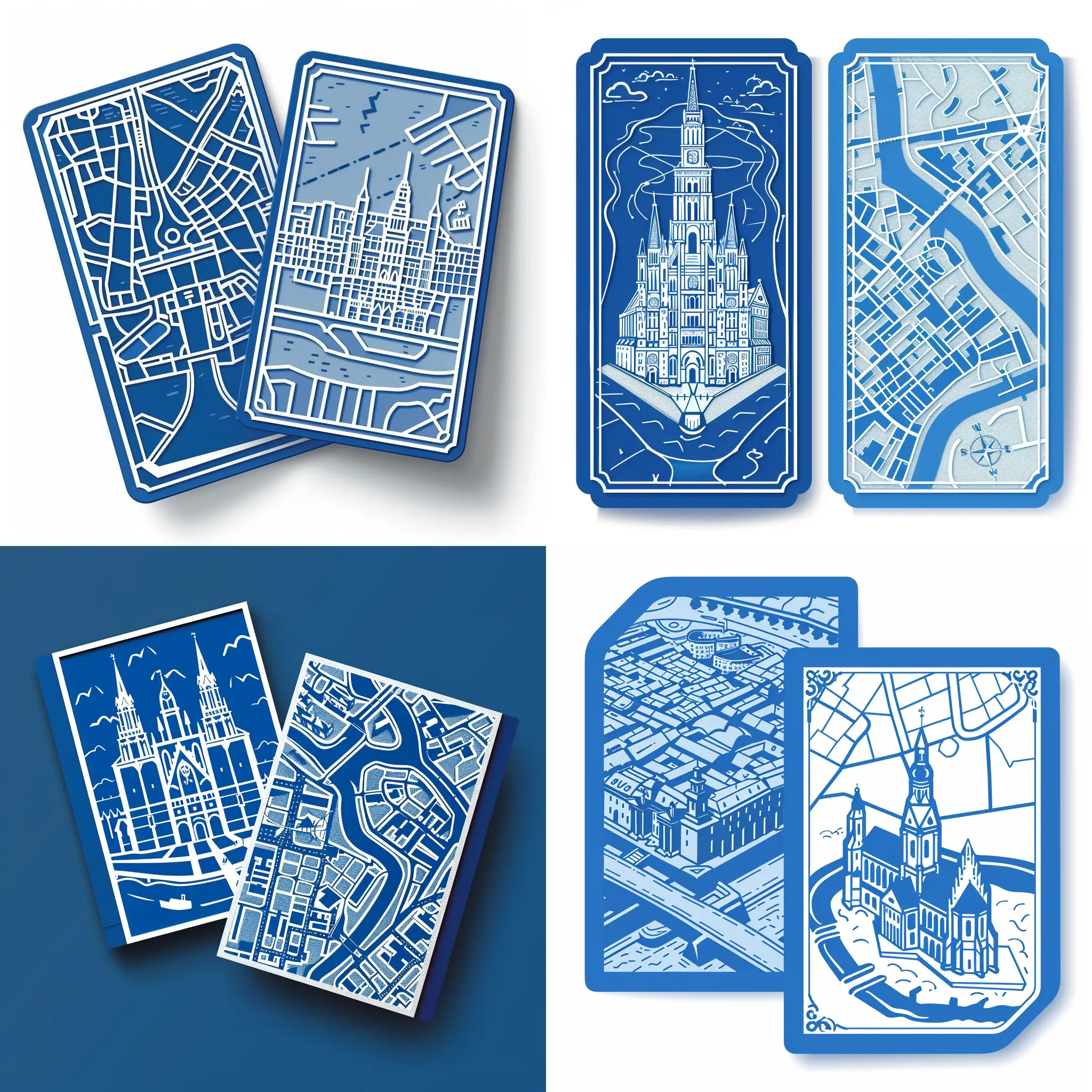 Wroclaw-City-Game-Logo-Blue-and-White-Design-Featuring-Map-and-Landmarks