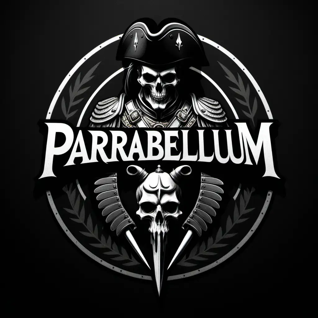 Black Hussar Parabellum Logo Striking Emblem of Strength and Precision