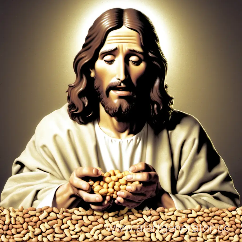 иисус ест арахис