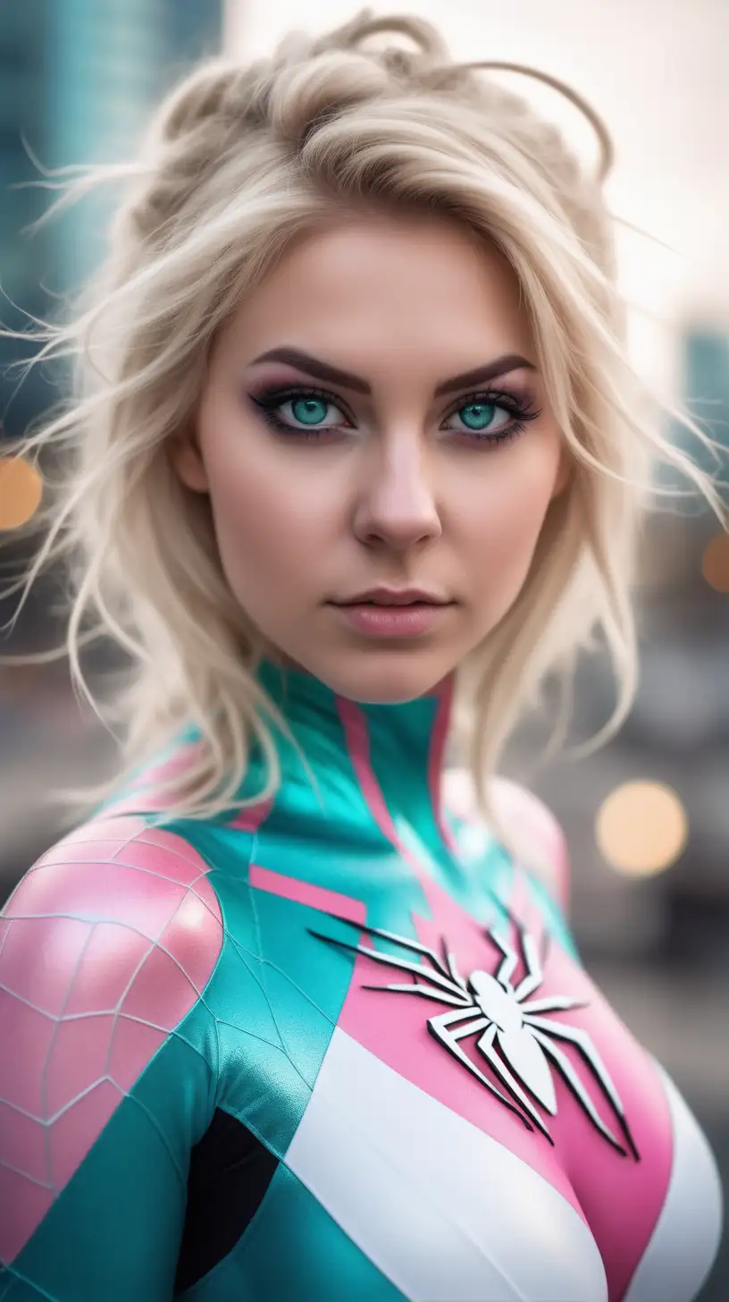 Mesmerizing Nordic Spider Mutant Cosplay in Cityscape