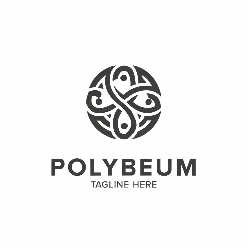 a logo design,with the text "Polybeum", main symbol:Sphere,Moderate,clear background