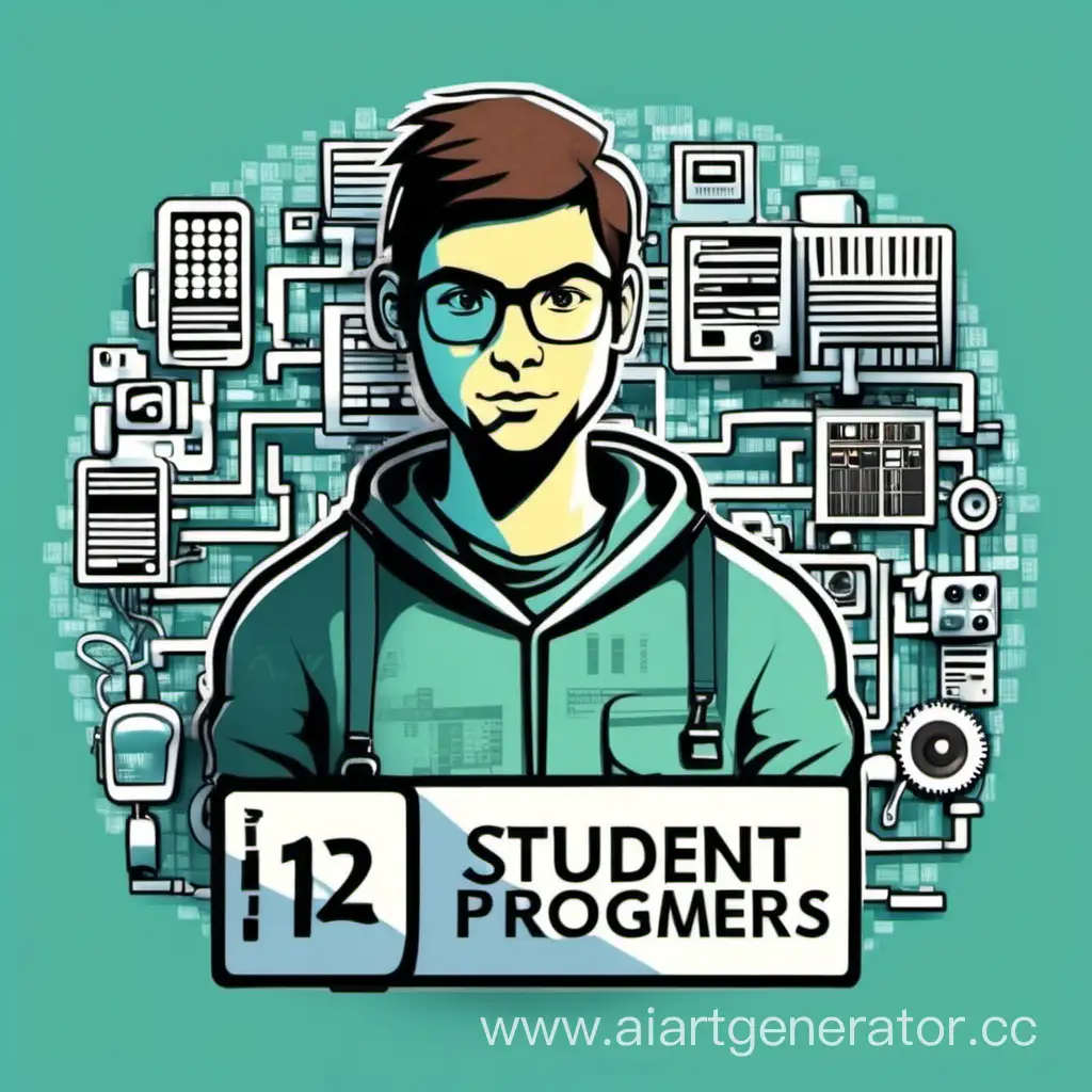 Сделай аватарку для студенческой группы программистов 22И1 с надписью