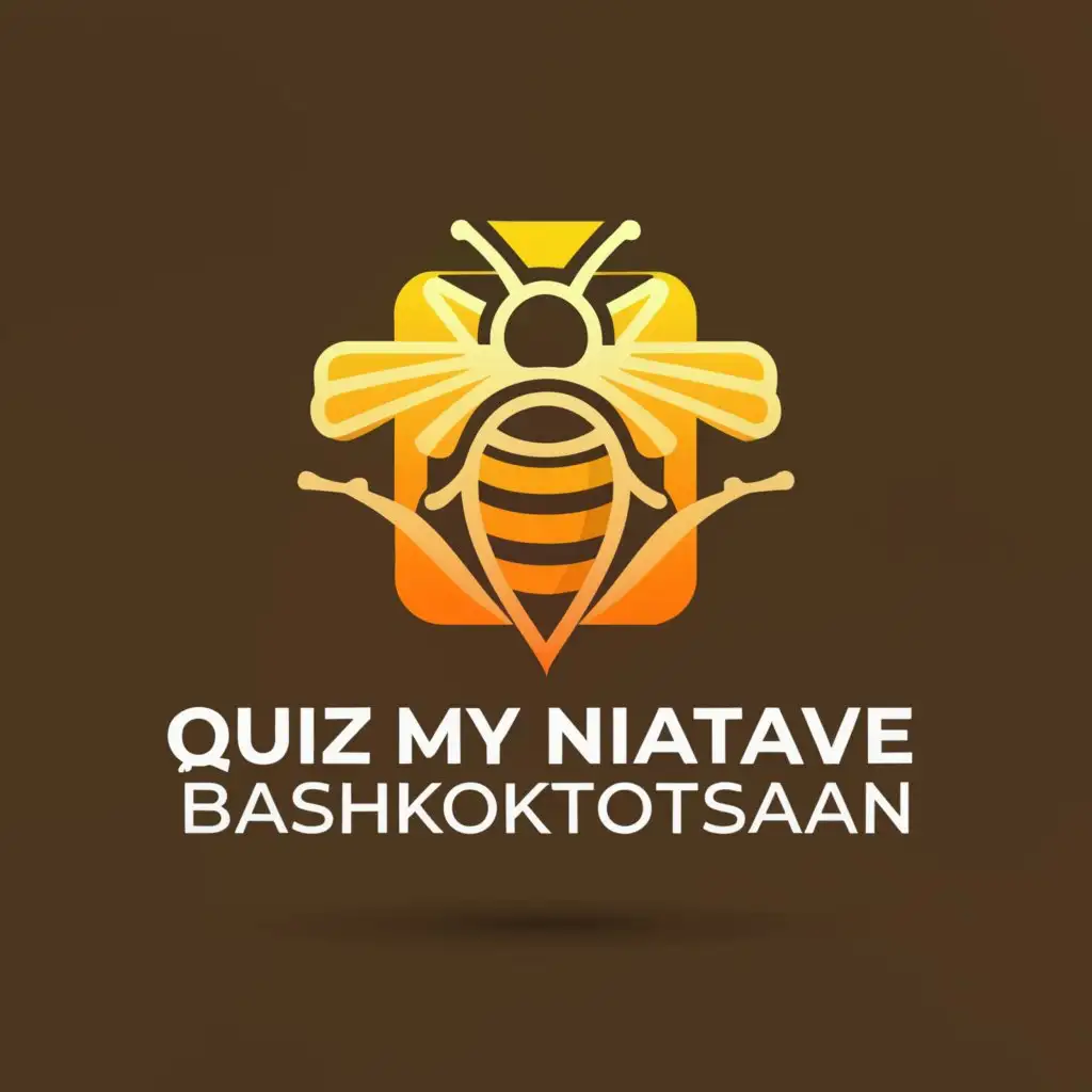 a logo design,with the text "Quiz "My Native Bashkortostan"", main symbol:BEES AND HONEY,Moderate,be used in Travel industry,clear background
