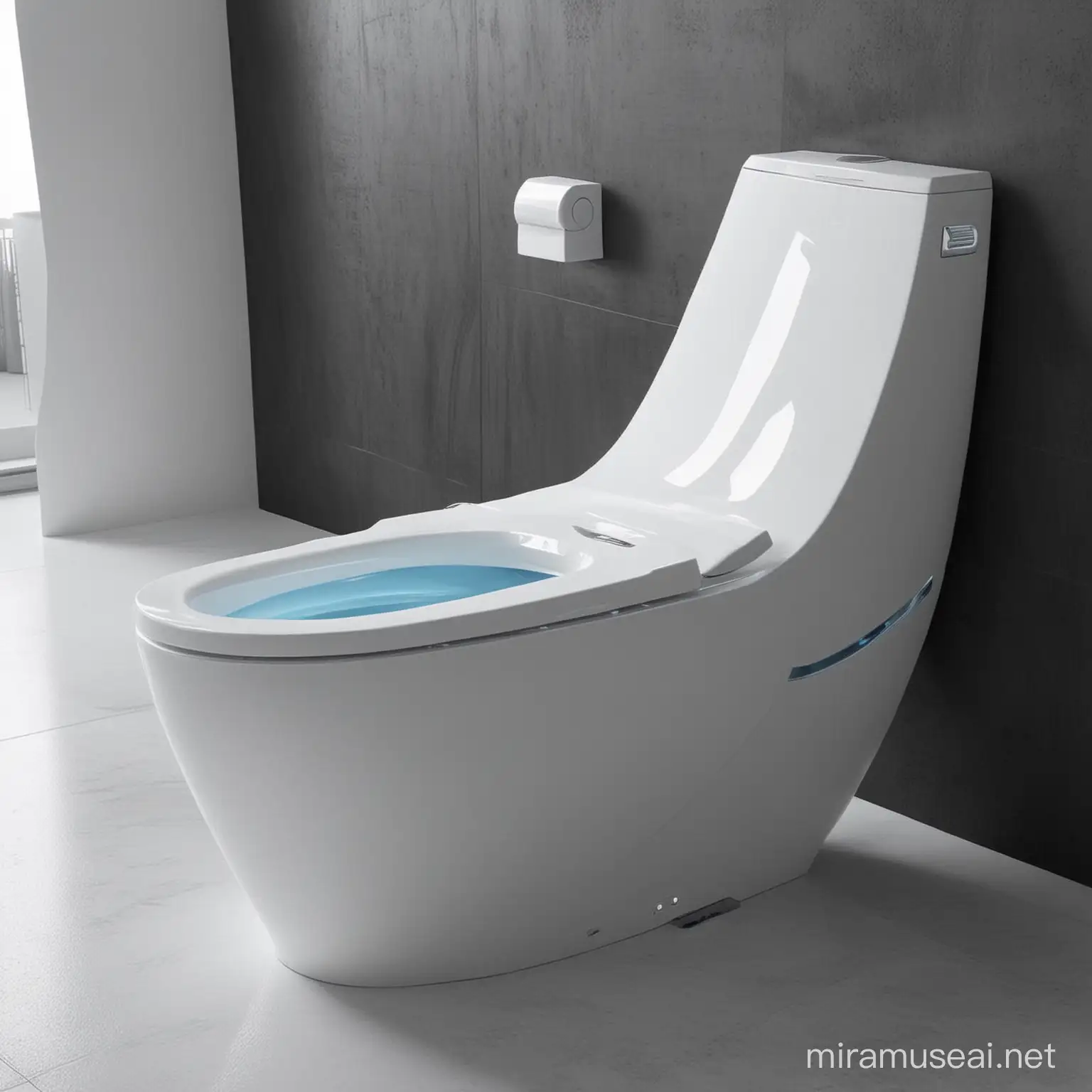 futuristic Self-Swirling Toilet