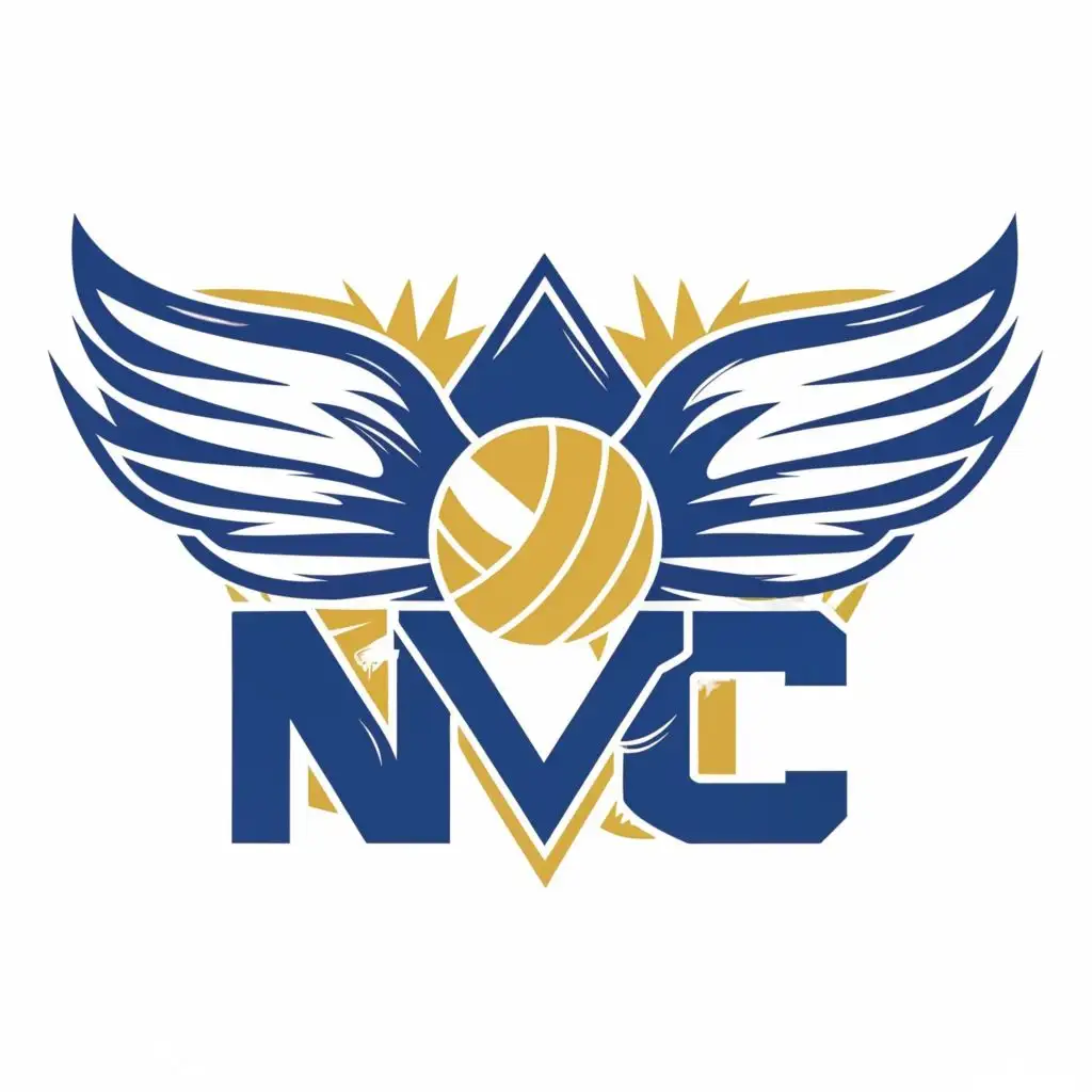 logo, Volleyball Wings, with the text "NVC", typography, be used in Sports Fitness industry