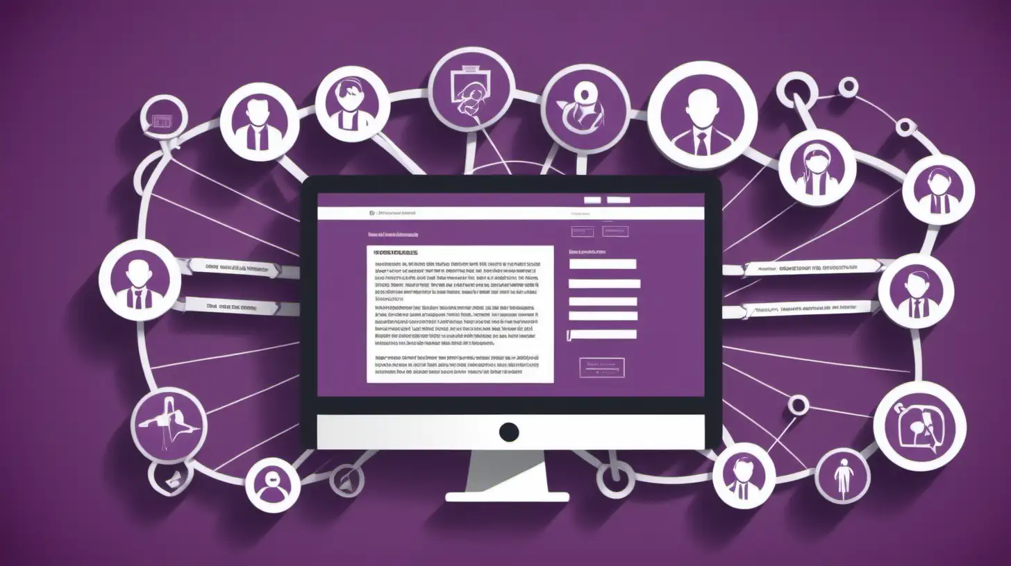 Practical Internal Linking Strategies For Optimizing Your website traffic

images should have no words, no text, only scenario based images

the theme color of the website background should be in purple and white color