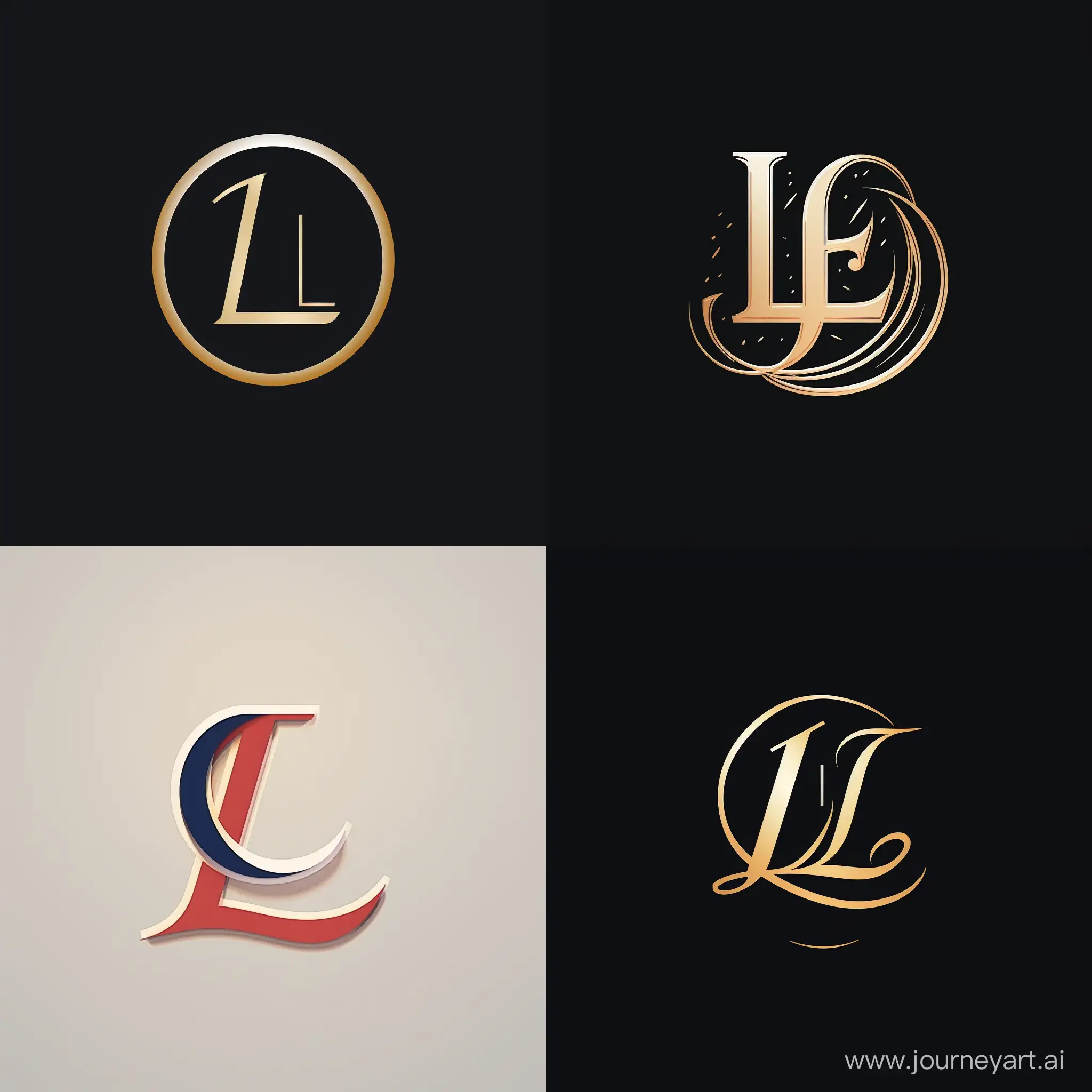 logo of online shop, letter L logo, Flat badge, simple lines, extreme symmetry, flat graphic design style
