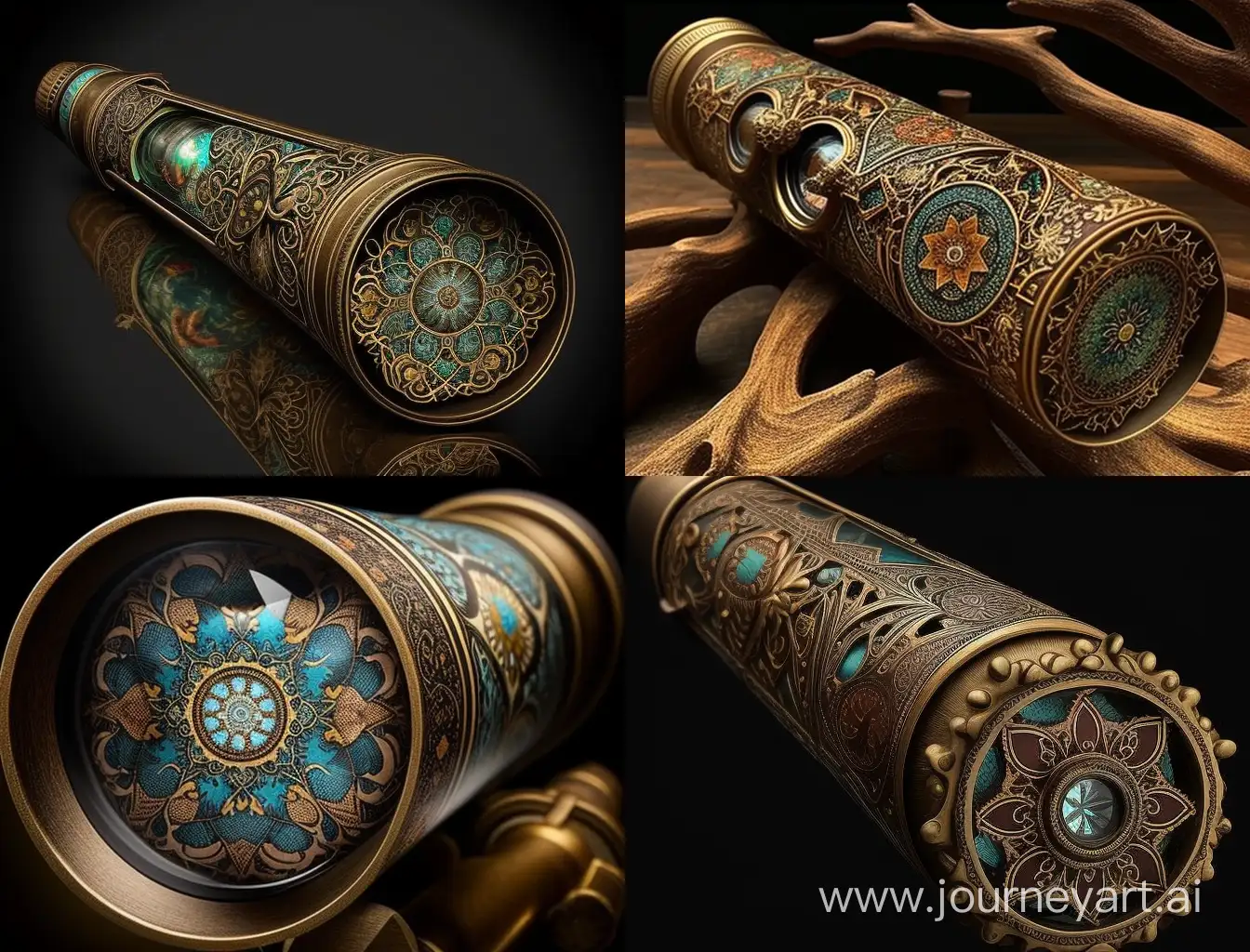 Steampunk-Kaleidoscope-Pipe-with-Bronze-Vintage-Patterns