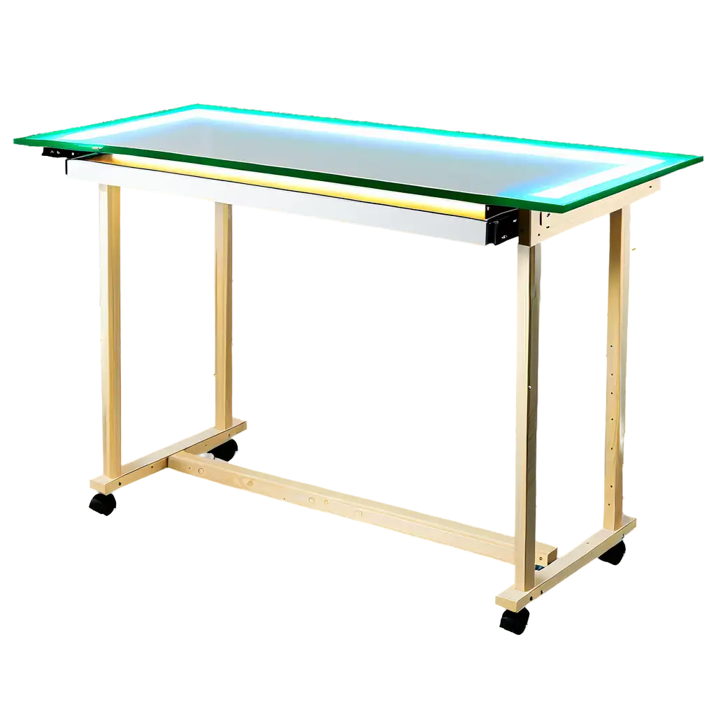Customizable-Drawing-Table-PNG-Crafted-from-Lumber-with-LED-Strip-Lights-and-Adjustable-Acrylic-Glass-Angle