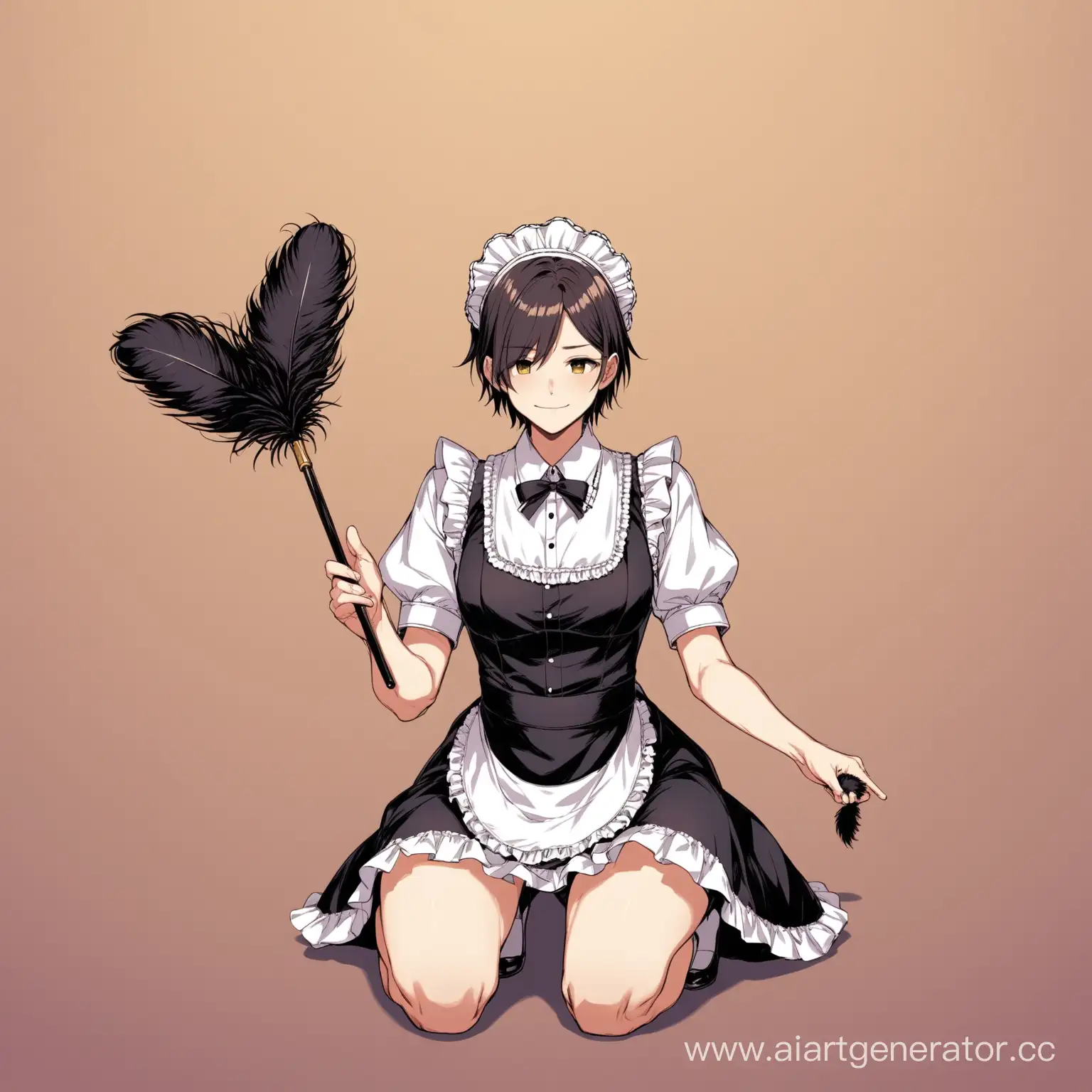 Playful-Maid-Cosplay-with-Feather-Duster