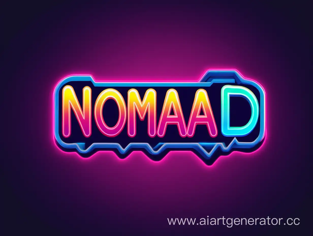 nomad_256 логотип для youtube неоновые цвета игры