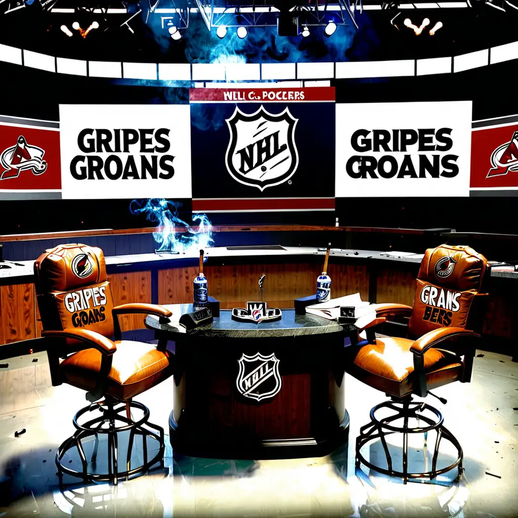 NHL Gripes and Groans Hockey News Studio with Beers and Cigars