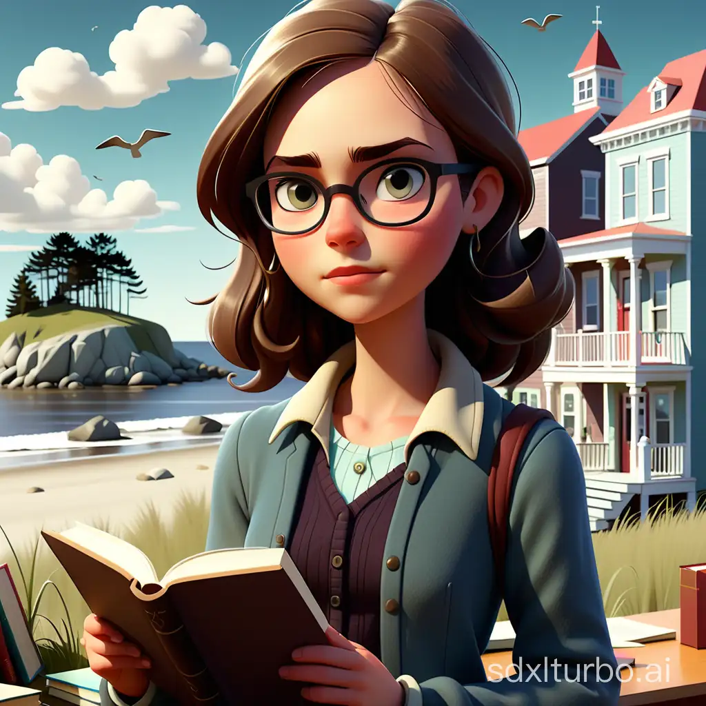 pequeña ciudad costera, conocemos a María, una joven bibliotecaria aficionada a los enigmas.