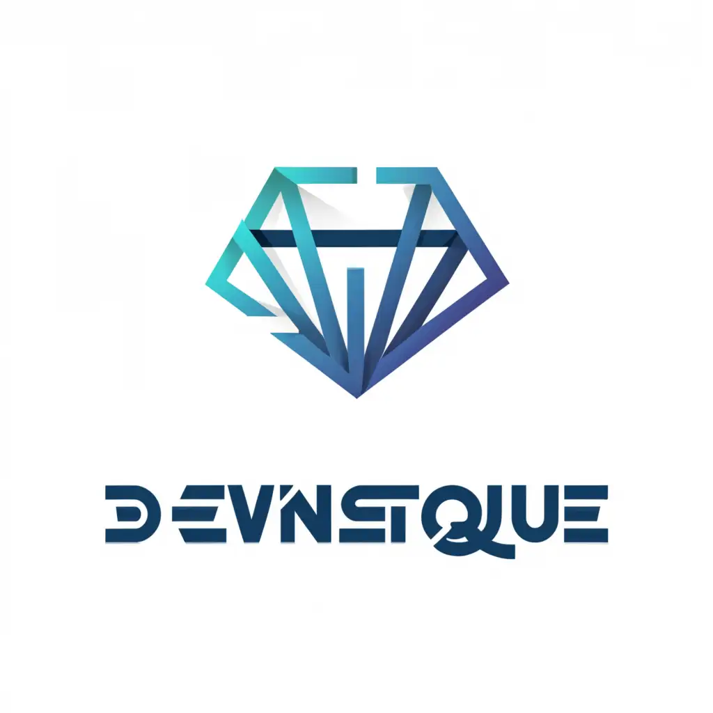 a logo design,with the text "devnestque", main symbol:diamond,Moderate,clear background