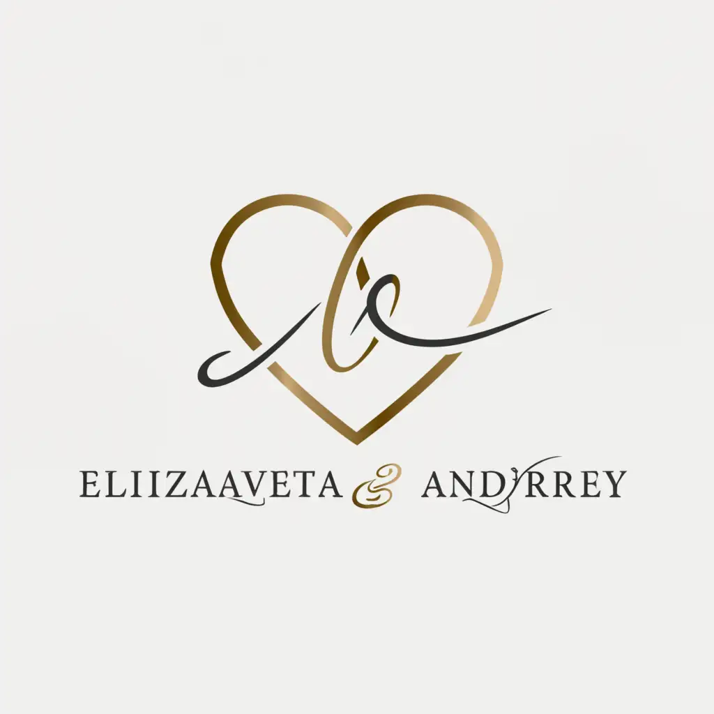 a logo design,with the text "Elizaveta & Andrey", main symbol:halo,Moderate,be used in Events industry,clear background