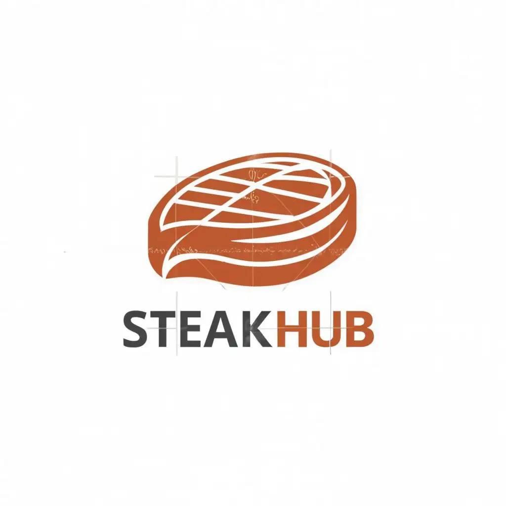 a logo design,with the text "Steak Hub", main symbol:Steak Hub,Minimalistic,be used in Restaurant industry,clear background