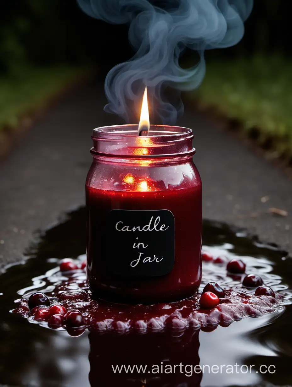 Jar-Candle-Surrounded-by-Cherry-Jam-Smoke