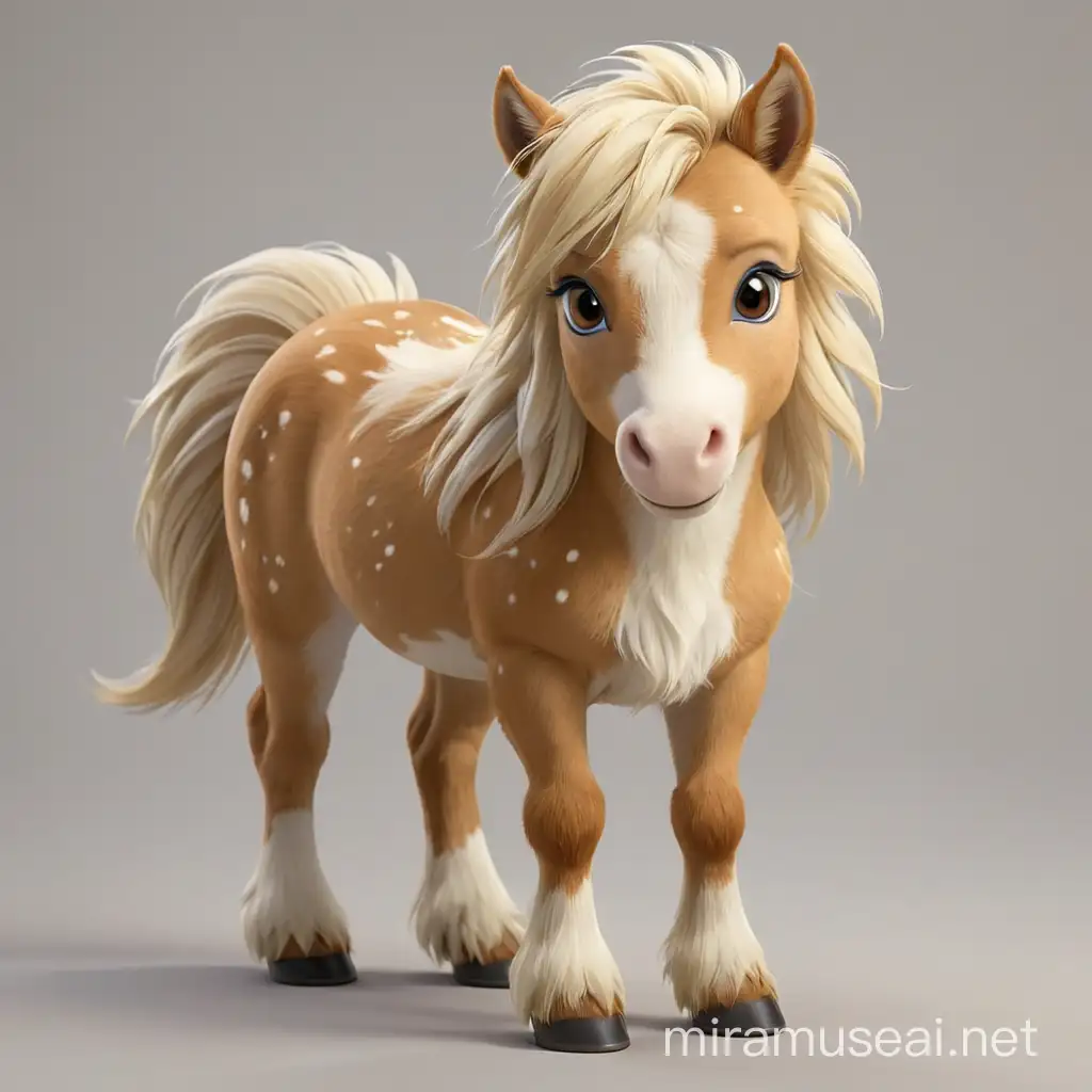 Adorable Miniature Pony Charlie Comforting Children
