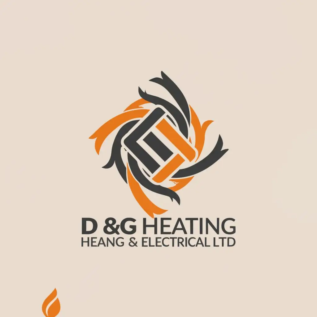 a logo design, with the text D&G Heating and Electrical Ltd, main symbol: Slogan: Taking care of innovation, Moderate, clear background