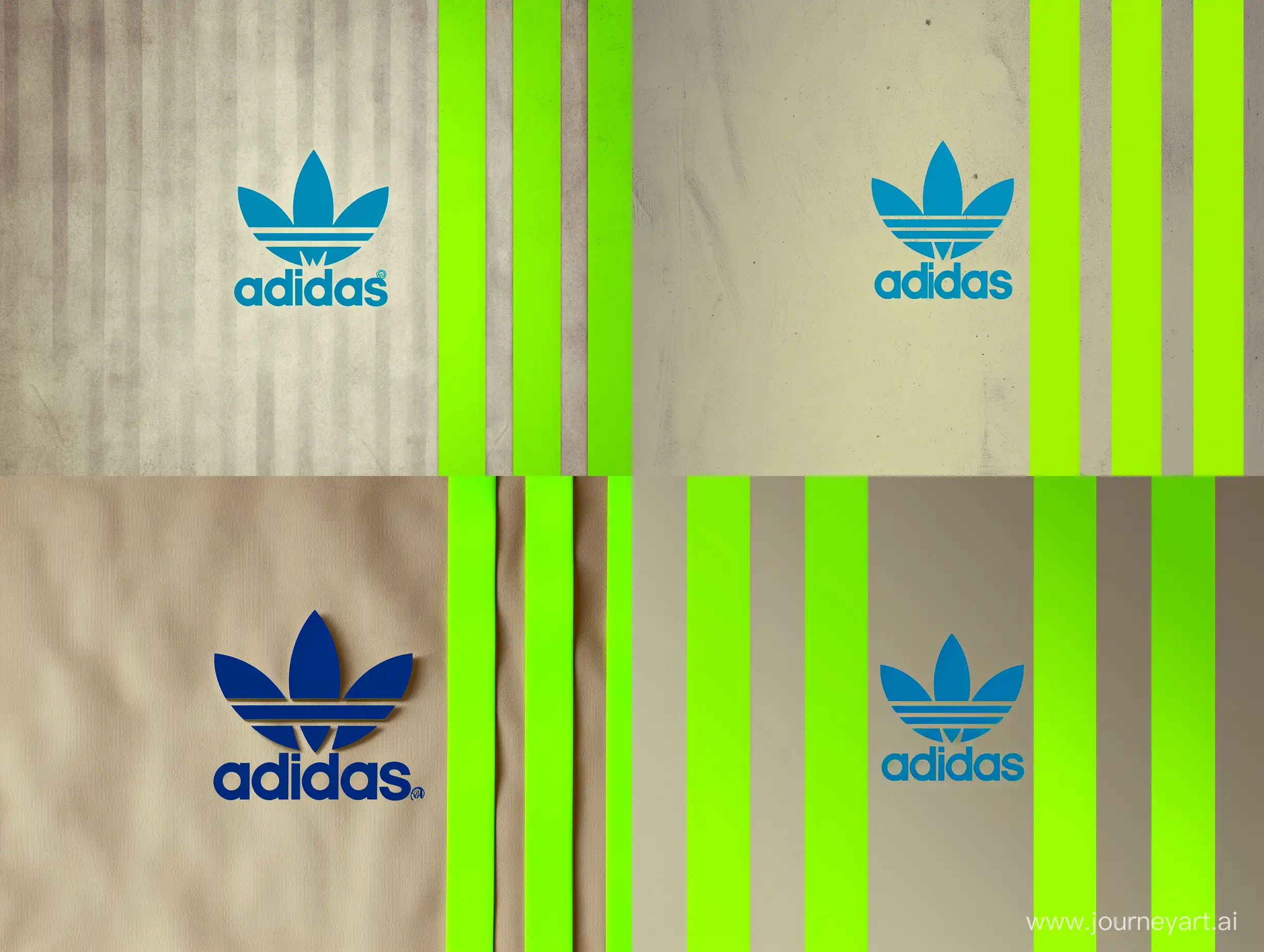 Vibrant-Adidas-Logo-on-Taupe-Background-with-Green-Accents
