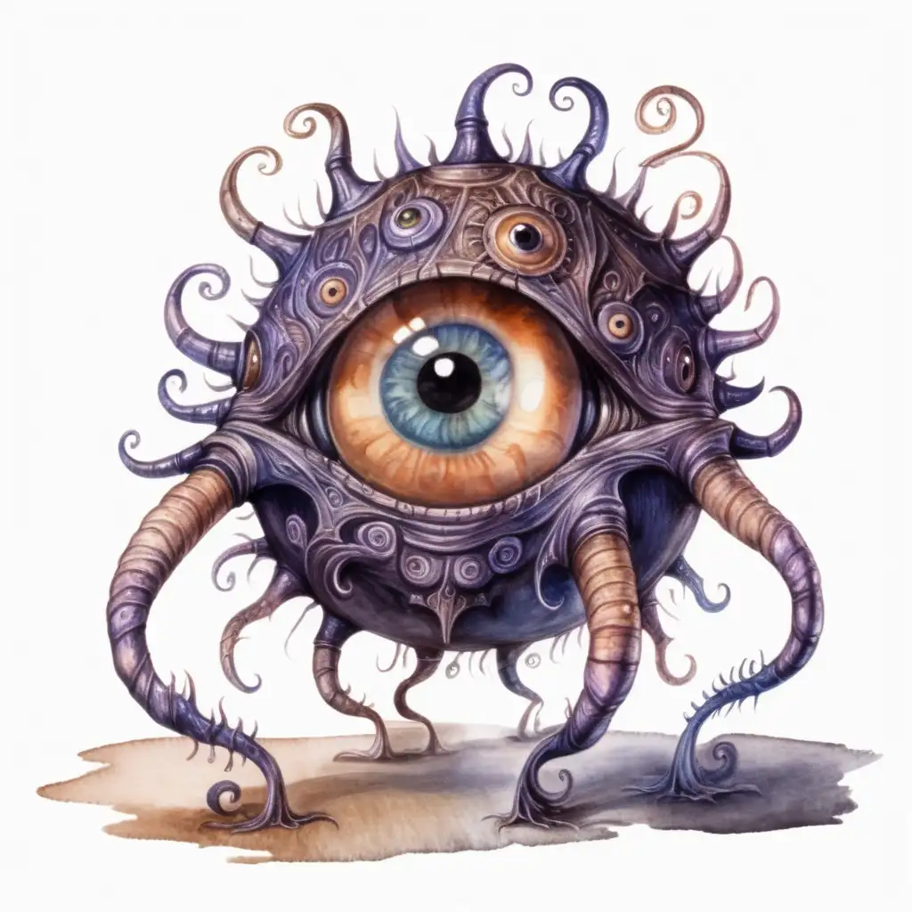 Fantasy Beholder Drawing with Smooth Limbs