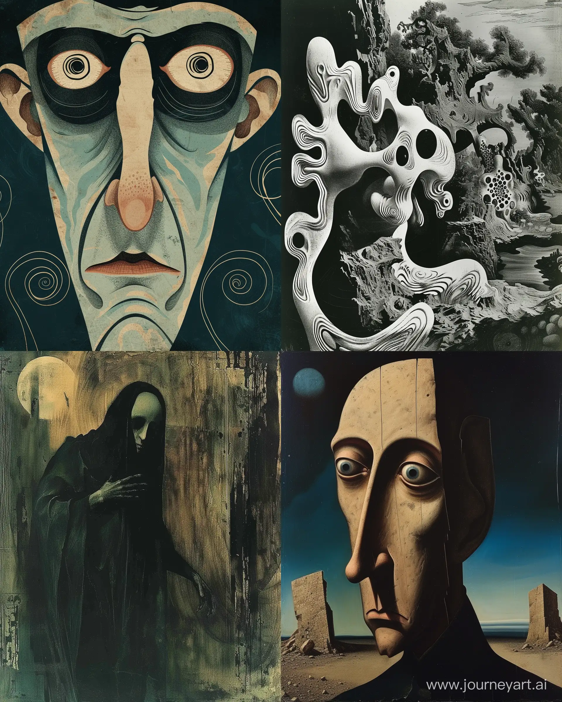  mysterious surrealism character design by Max Ernst  --ar 4:5