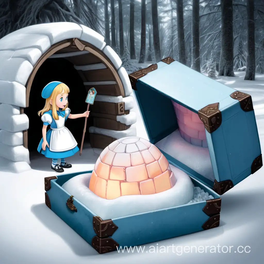 Alice-Discovers-a-Miniature-Igloo-in-Vintage-Box