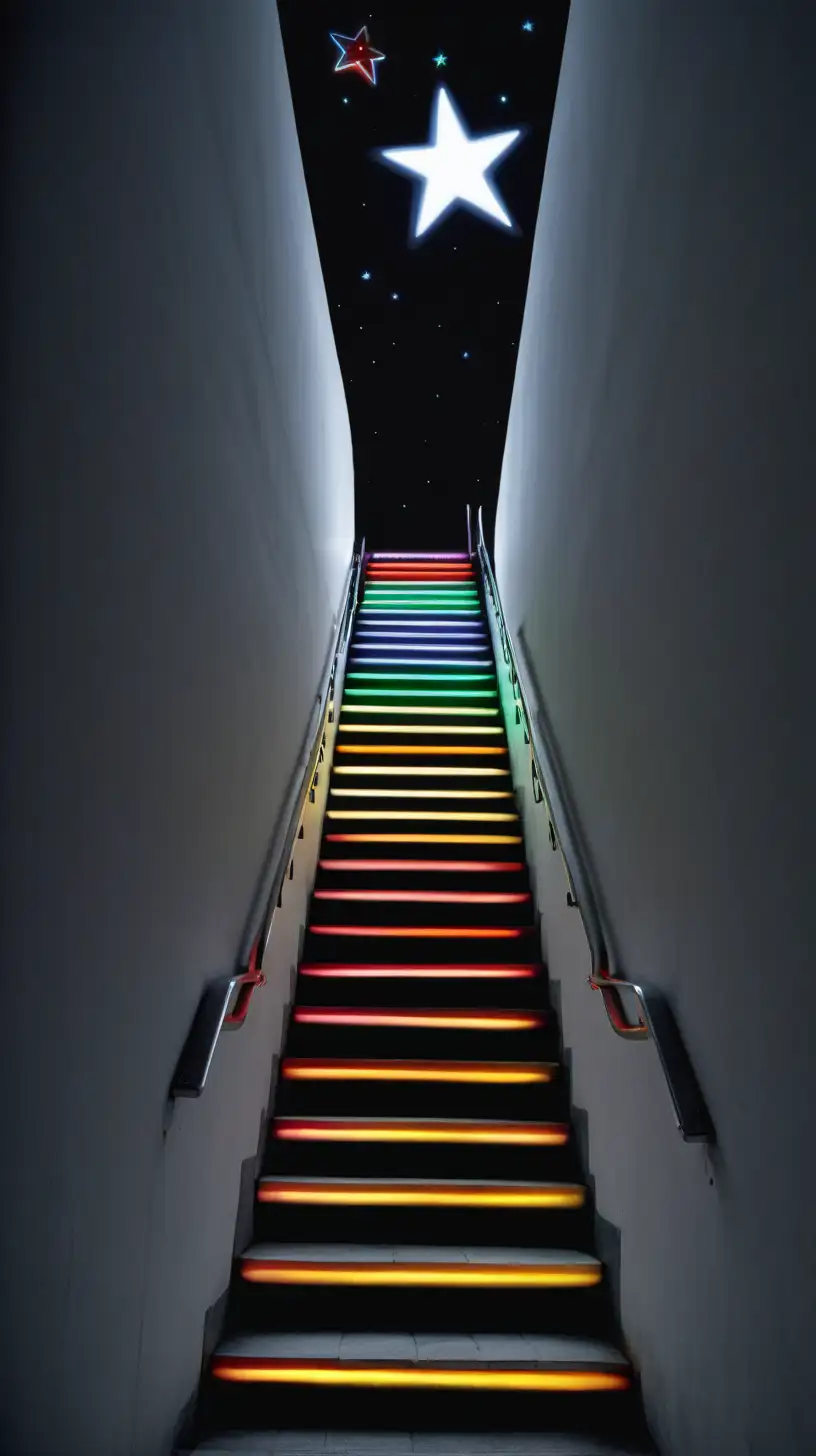 Surreal LED Starry Staircase Marina Abramovi Inspired Art