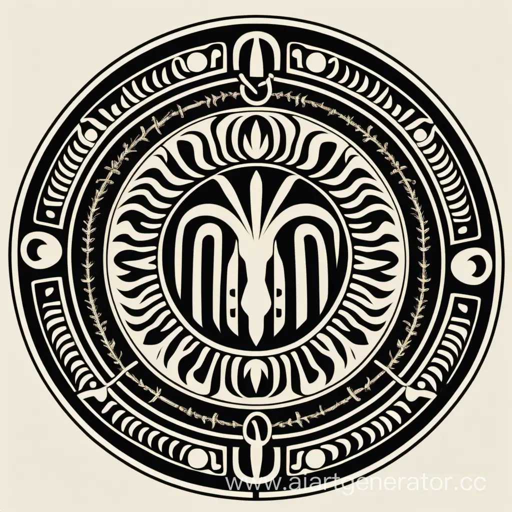 Ancient-Rus-Minimalist-Emblem-in-Circular-Style