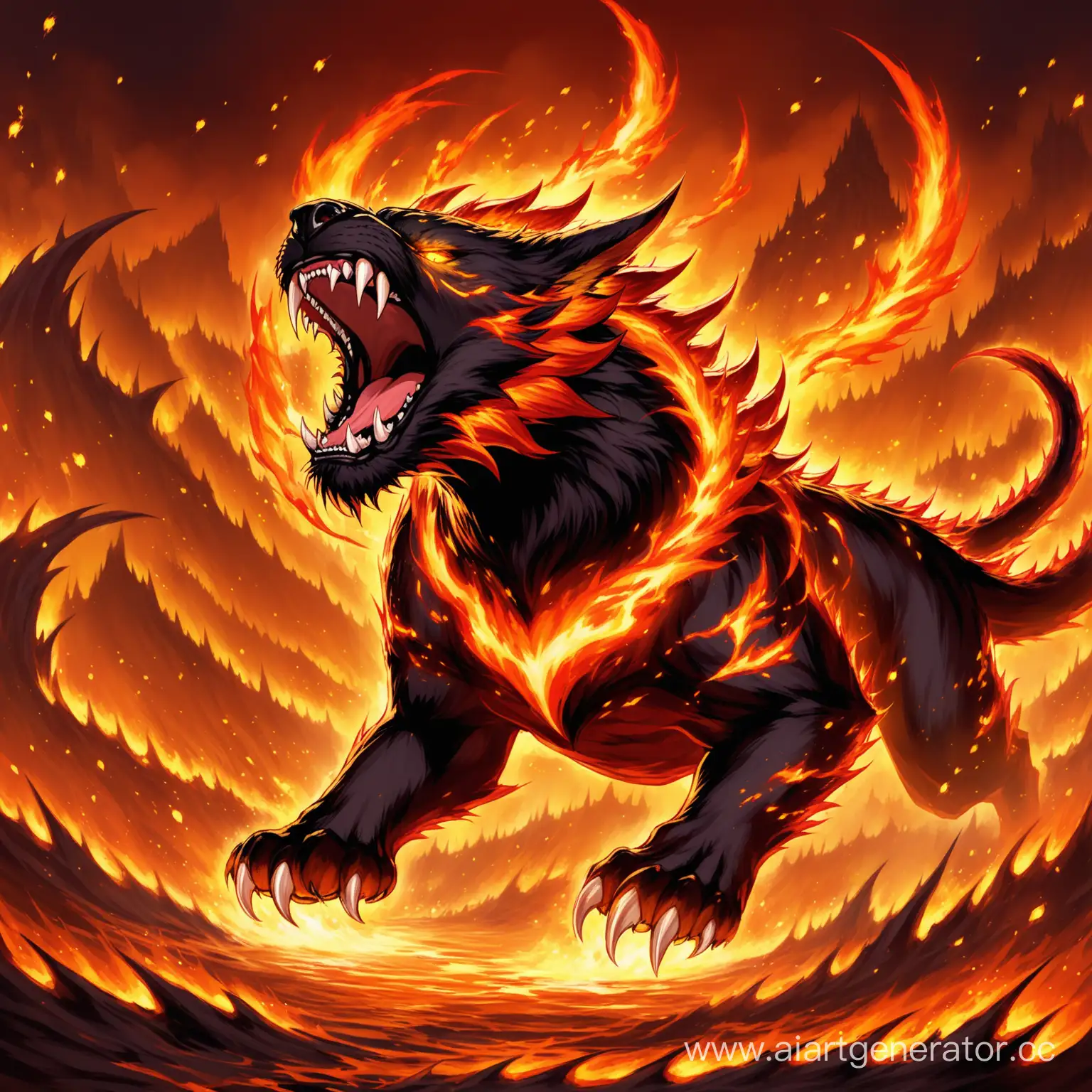 Ferocious-Infernal-Roar-in-Fiery-Background
