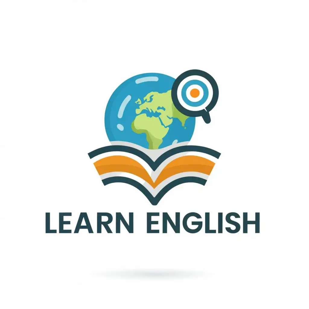 a logo design,with the text "learn English", main symbol:learn spoken English,Moderate,clear background