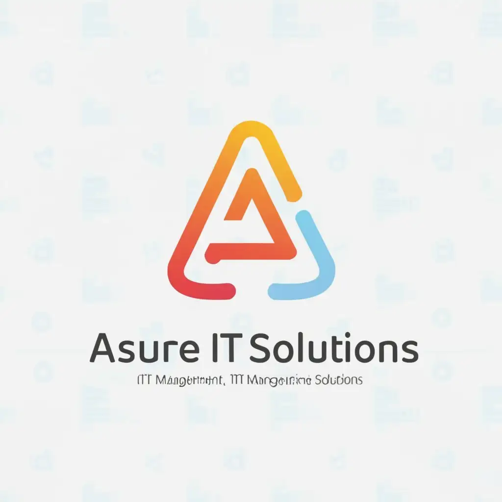 a logo design,with the text "Asure IT Solution", main symbol:I'm looking to create a logo for an IT company that offers IT management, IT security, cloud migration, and comprehensive infrastructure solutions.,Moderate,be used in Technology industry,clear background