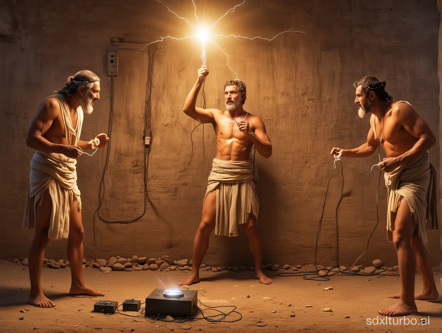 Ancient people using electricity first time